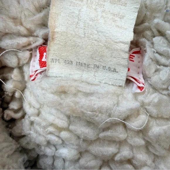 Vintage 70’s Levi's Red Tab Men's Sherpa Lined Denim Jean Jacket | Size L - Picture 5 of 7